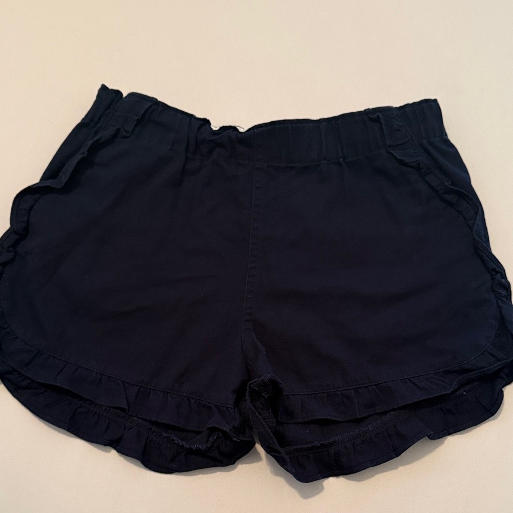 EUC JCrew Navy Blue Girls Ruffle Shorts